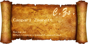 Caspari Zsanett névjegykártya