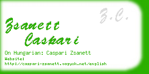 zsanett caspari business card